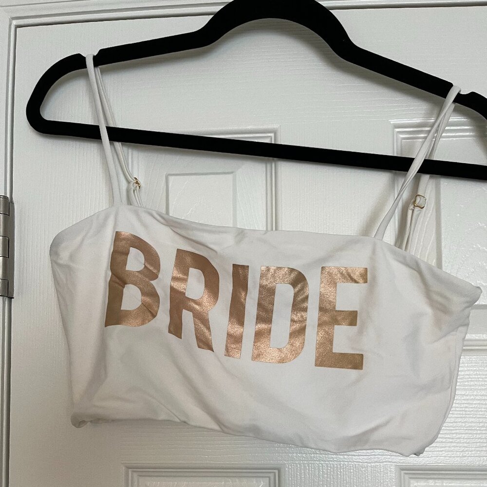 Bride Bandeau Bikini Top, Size XL